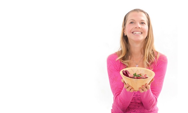 Czytelniczka z talerzem